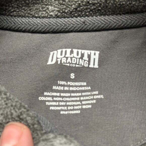 Duluth Trading Frost Lake Heather Gray Womens S Fleece Snap Pullover Sweatshirt - Picture 3 of 7